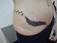 Dreamcather Feather Tatoo